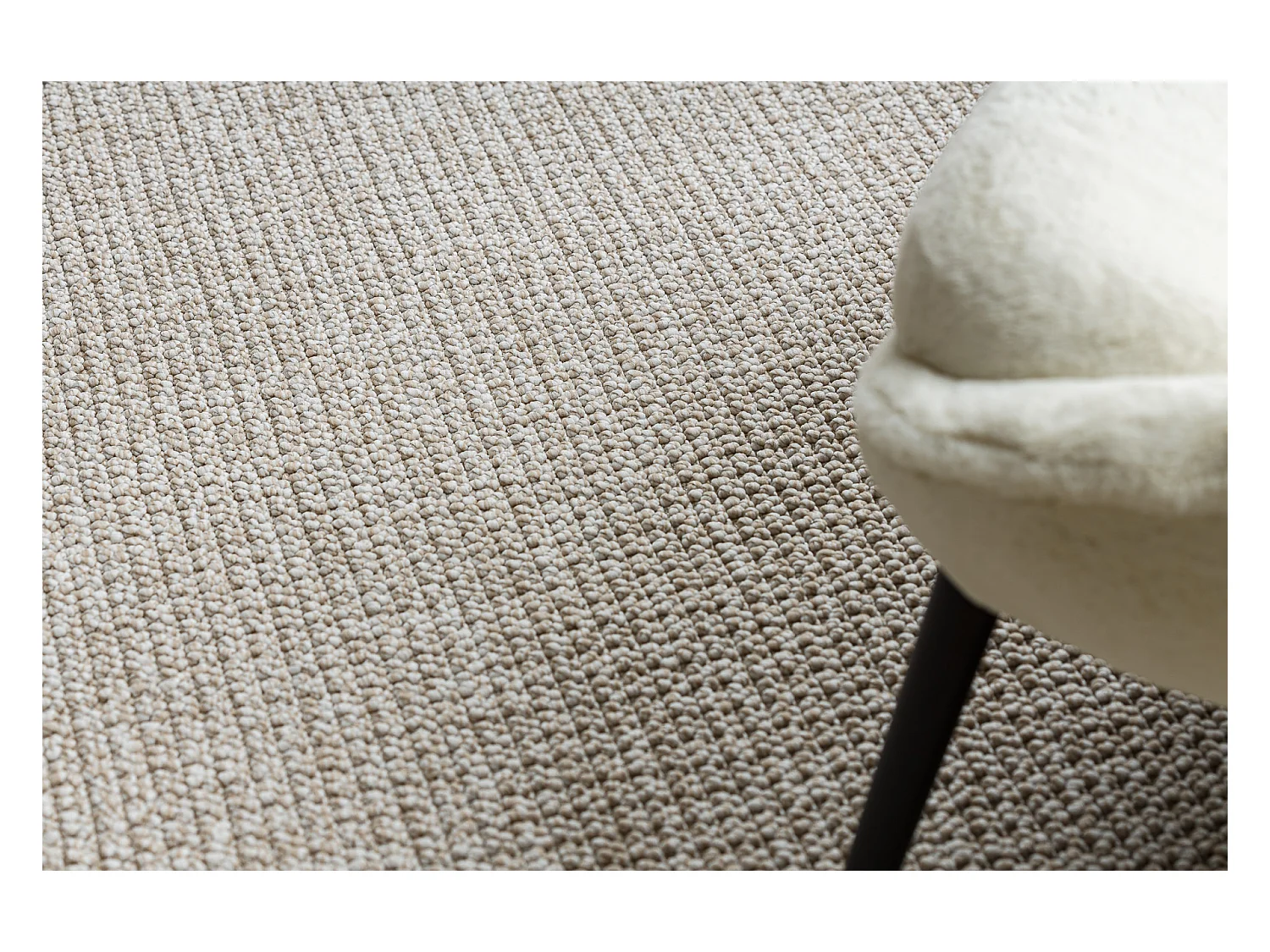 Tapis CASABLANCA LOOP beige, bouclé, doux 400x400 cm