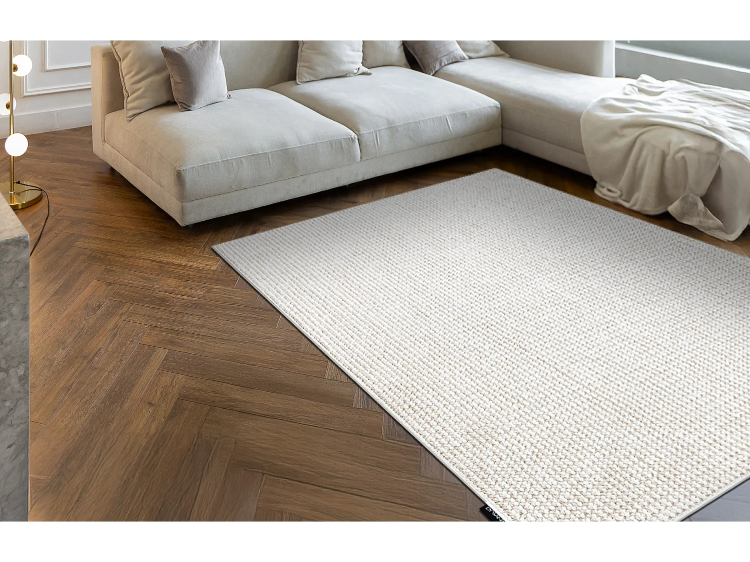 Tappeto CASABLANCA LOOP bianco / beige loop, morbido 100x150 cm