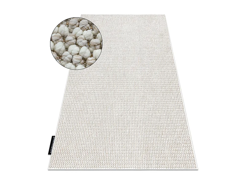 Teppich CASABLANCA LOOP weiß / beige Schleife weich 300x350 cm