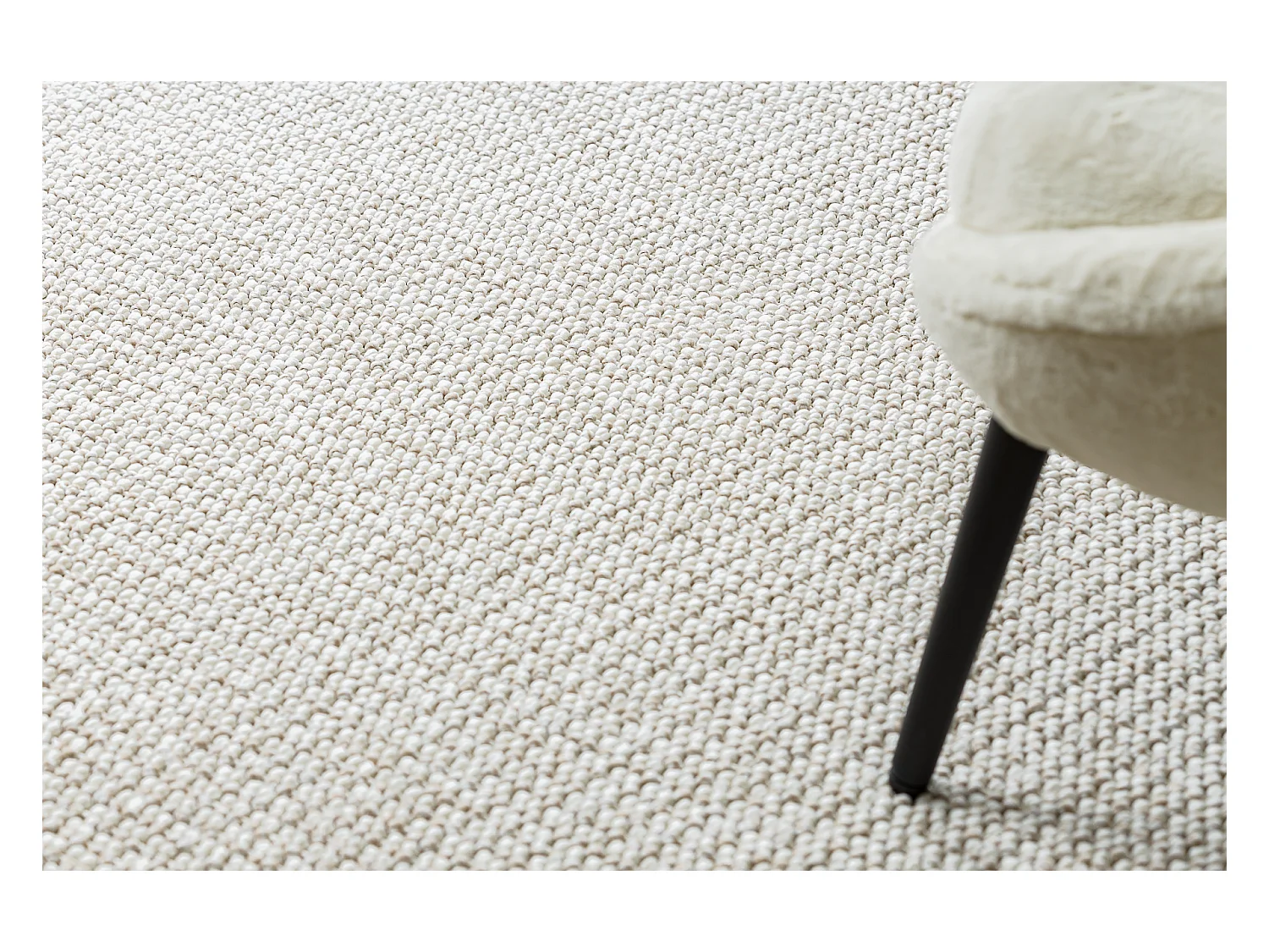 Tapis CASABLANCA LOOP blanc / beige bouclé, doux 300x350 cm