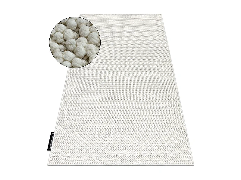 Teppich CASABLANCA LOOP weiß Schleife weich 250x350 cm