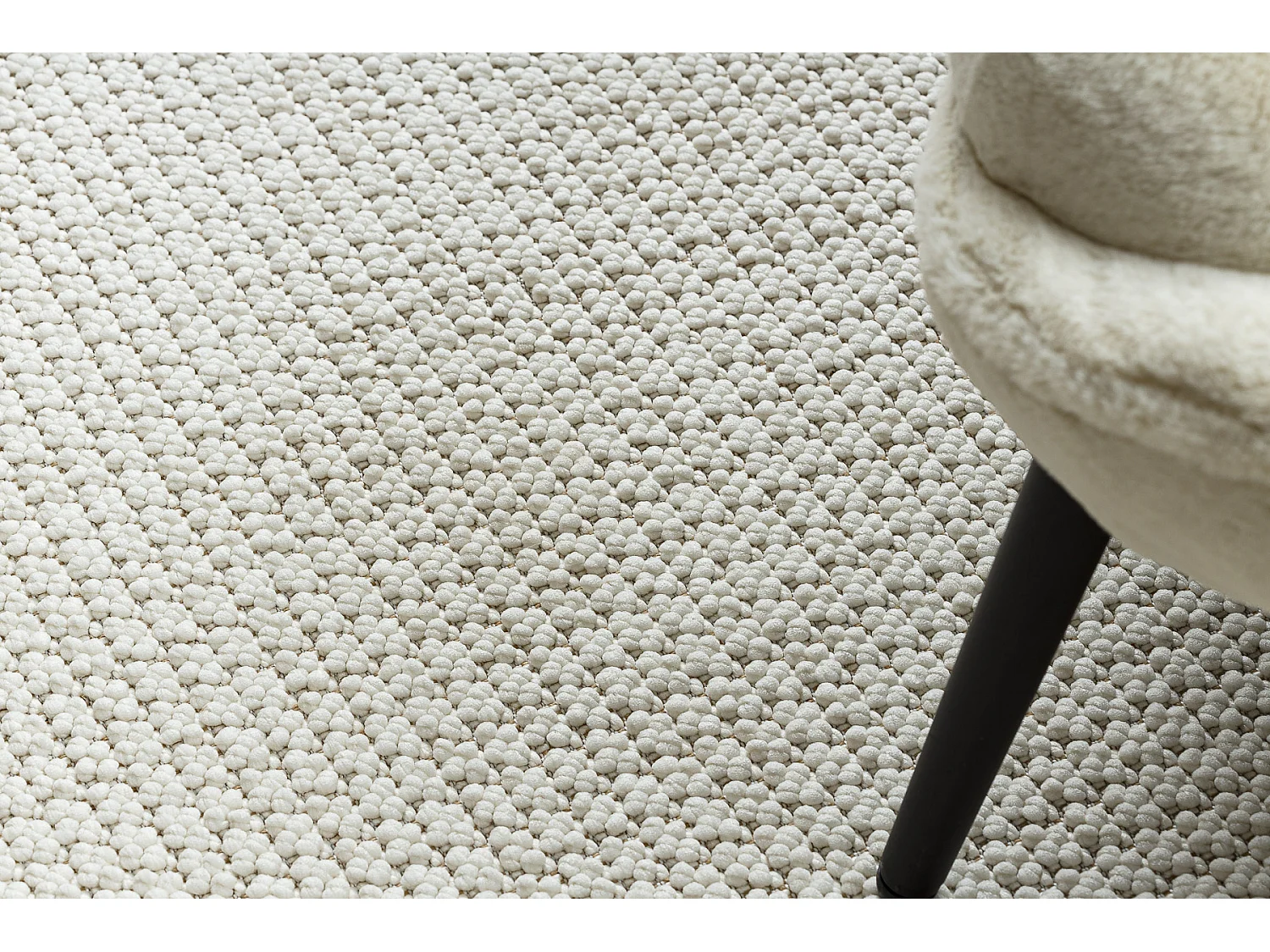 Tappeto CASABLANCA LOOP bianco, loop, morbido 60x100 cm