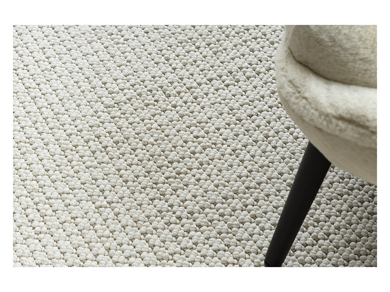 Tapis CASABLANCA LOOP blanc, bouclé, doux 350x400 cm