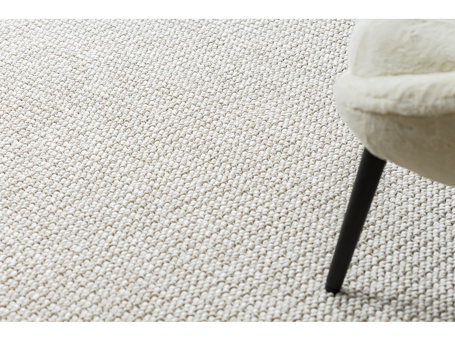 Tappeto CASABLANCA LOOP bianco / beige loop, morbido 80x150 cm