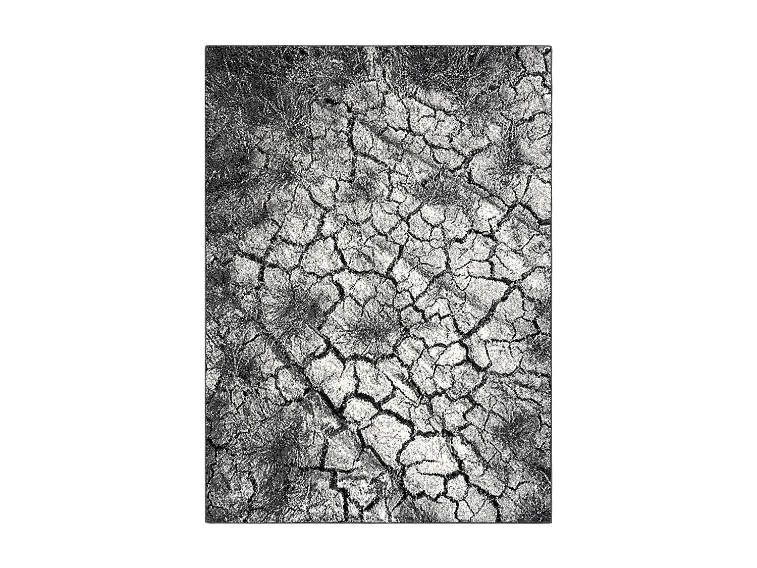 Tapijt KARMEL Terra gebarsten grond grijs 60x110 cm