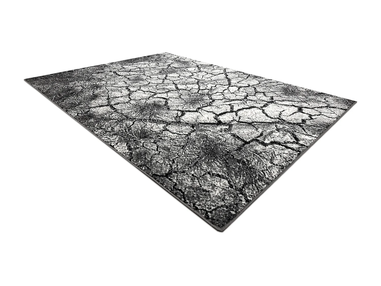 Tapijt KARMEL Terra gebarsten grond grijs 60x110 cm