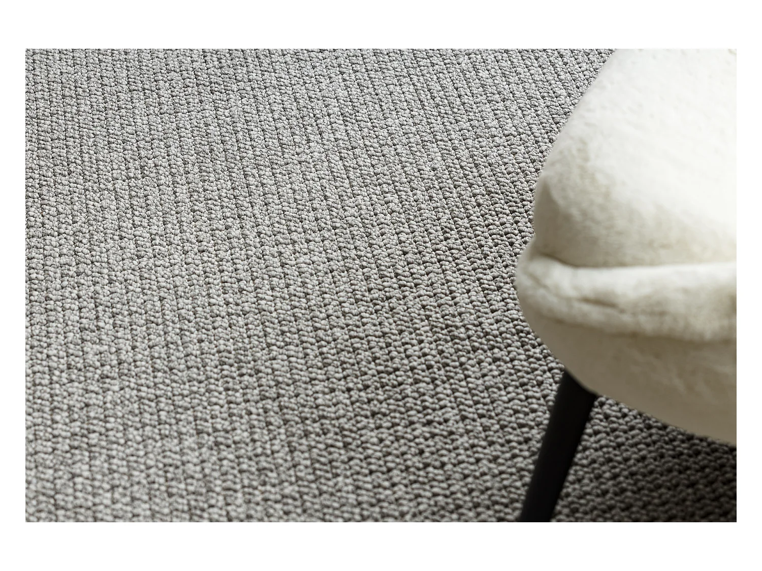Tapis CASABLANCA LOOP gris clair, bouclé, doux 200x200 cm
