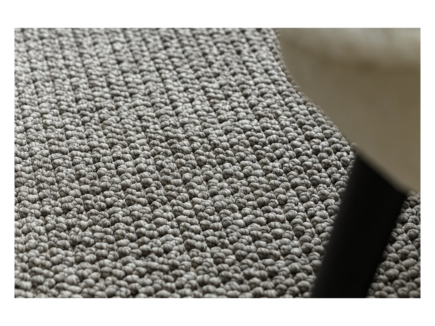 Tapis CASABLANCA LOOP gris clair, bouclé, doux 150x250 cm