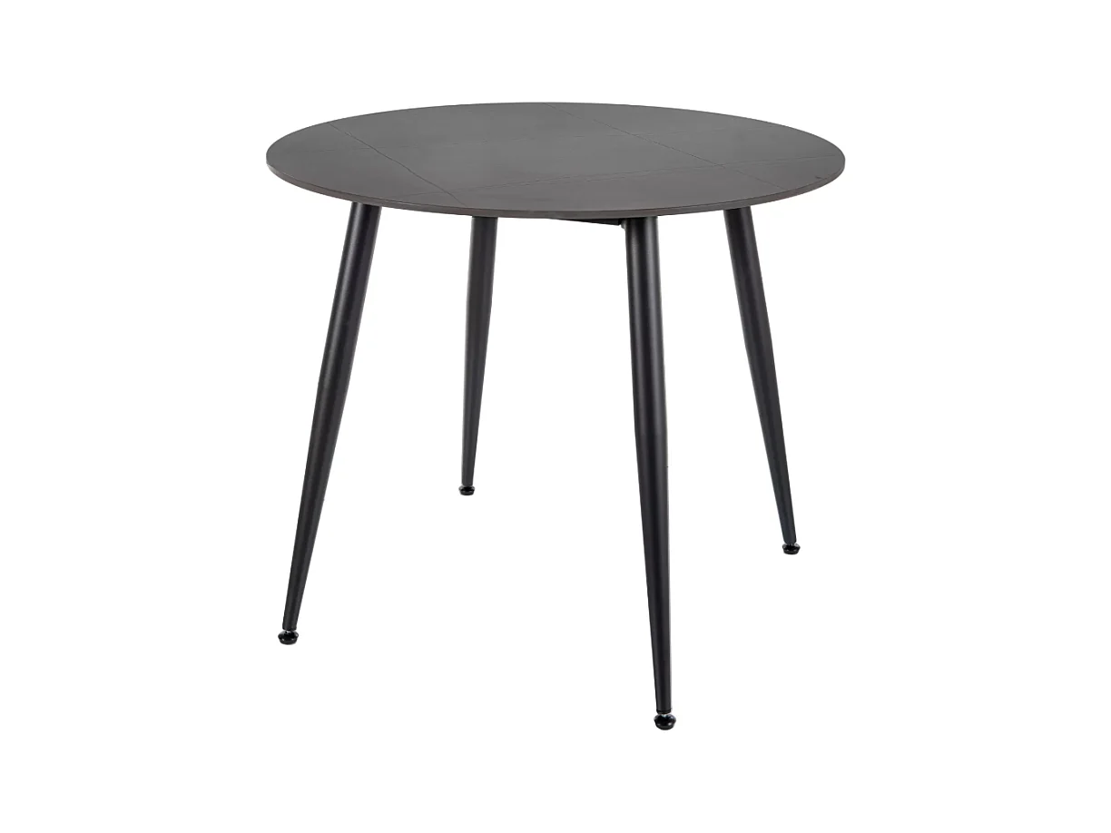 Esstisch Rion (76x90)/Keramik/Metall/Schwarz