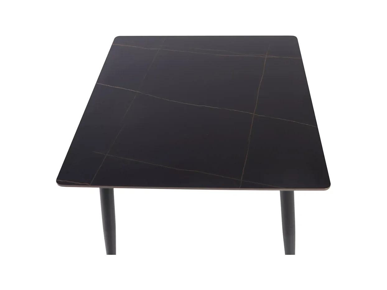 Tavolo da pranzo Rion (76x80)/ceramica/metallo/nero