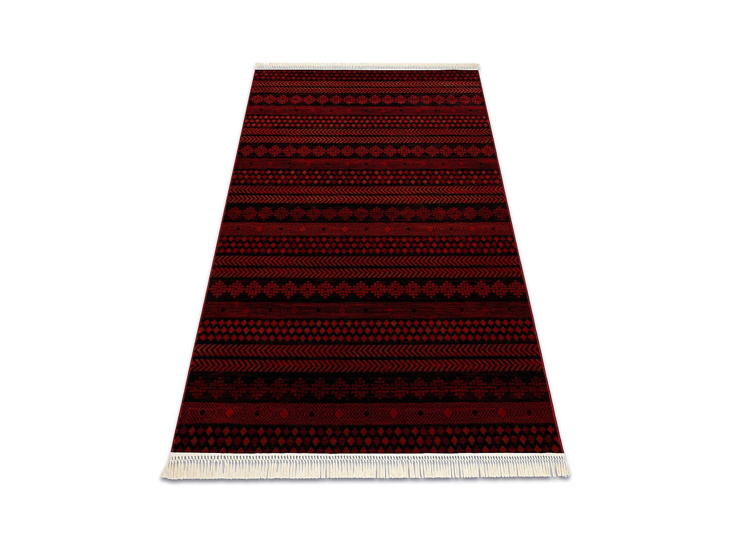 Tapis ORIENT 5132 bordeaux / noir Oriental, à franges 150x230 cm