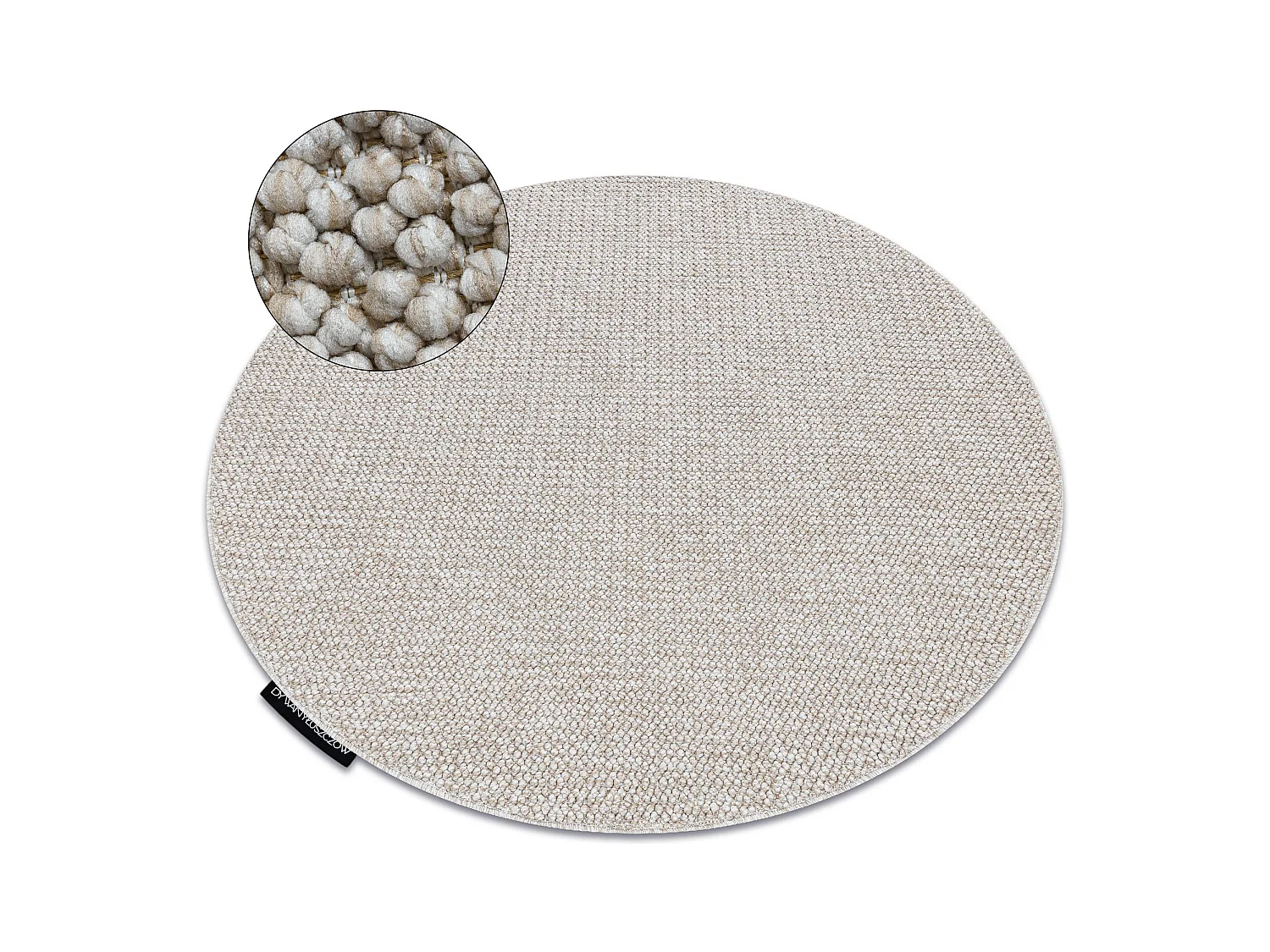 Tapis CASABLANCA LOOP cercle beige, bouclé, doux cercle 80 cm