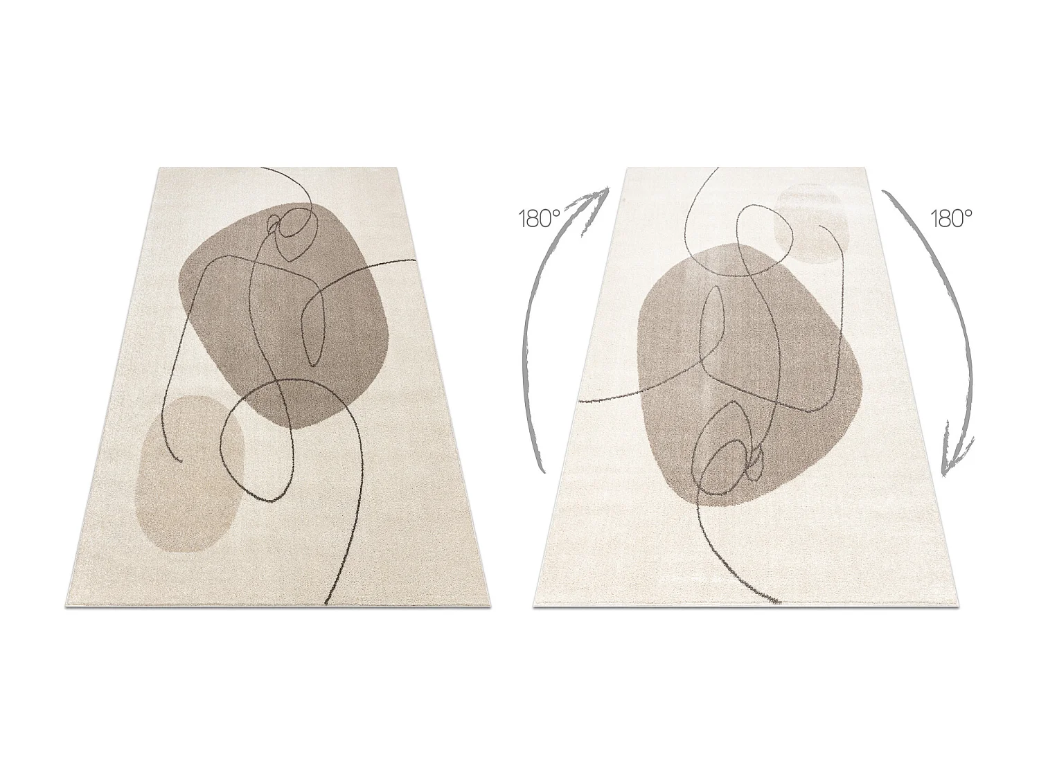 Tapis FUSION 8299 crème / beige - Géométrique, moderne, abstrait 120x170 cm