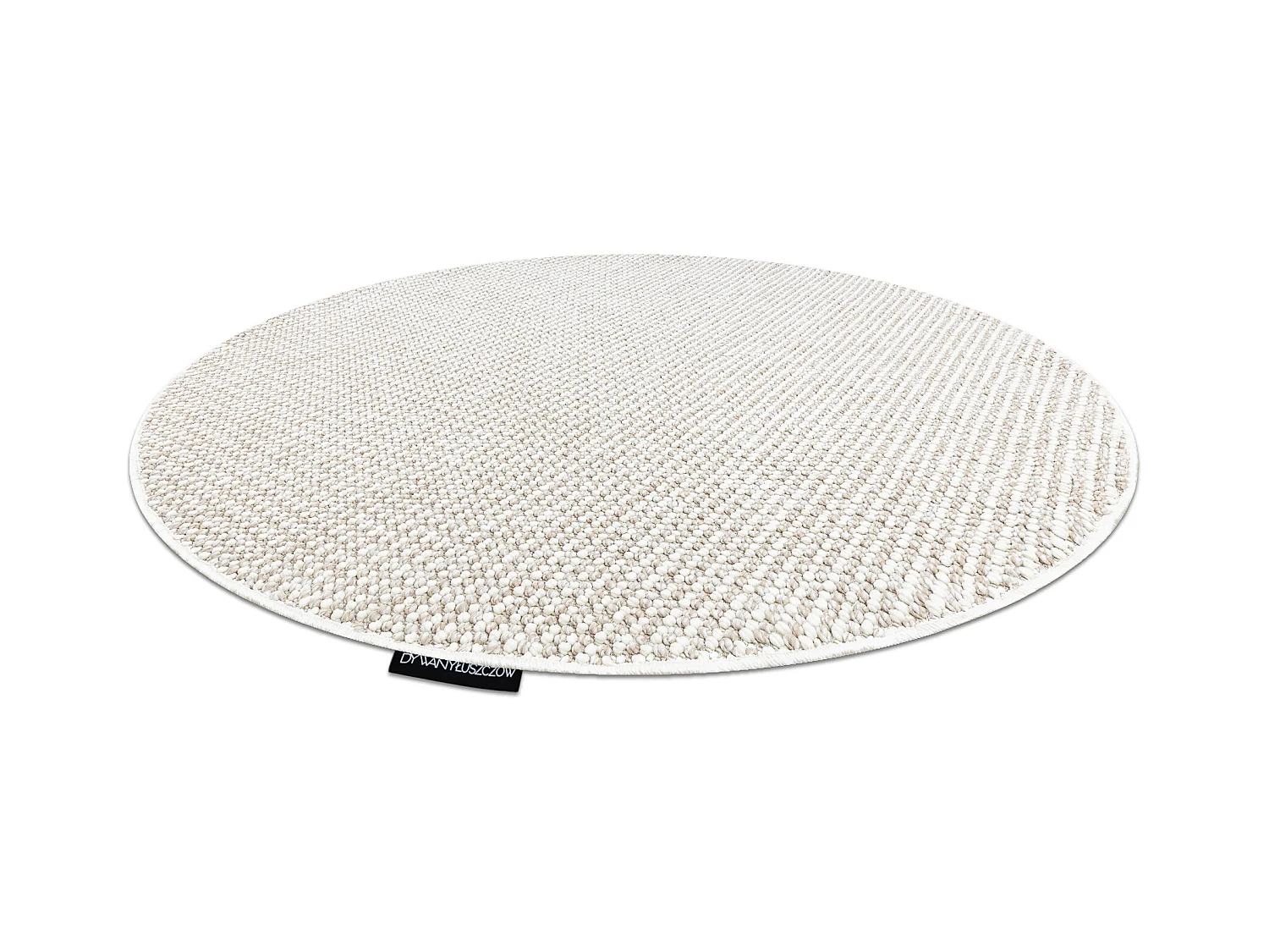 Teppich CASABLANCA LOOP Kreis weiß / beige Schleife weich cercle 200 cm