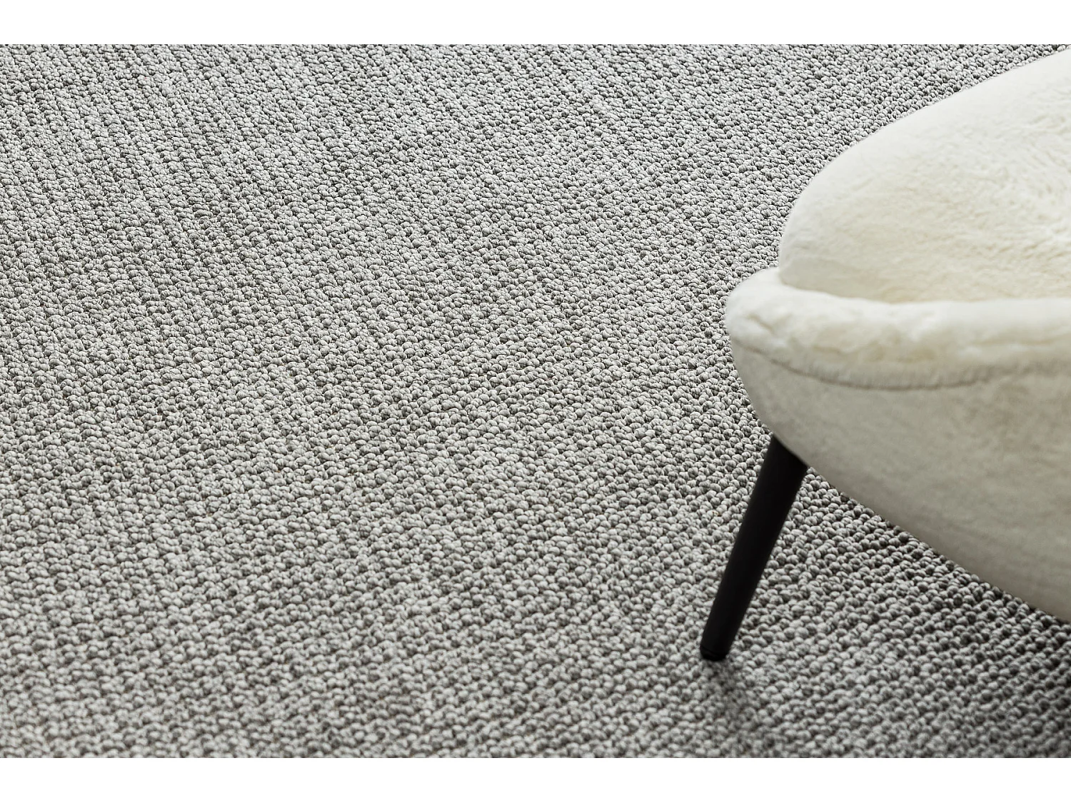 Teppich CASABLANCA LOOP Kreis hellgrau Schleife weich cercle 80 cm