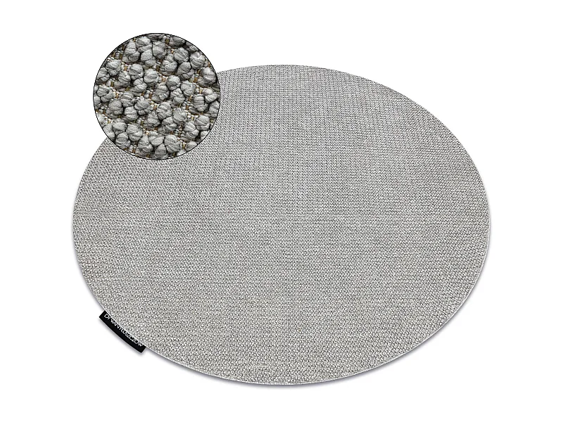 Tappeto CASABLANCA LOOP cerchio grigio chiaro, loop, morbido cercle 133 cm