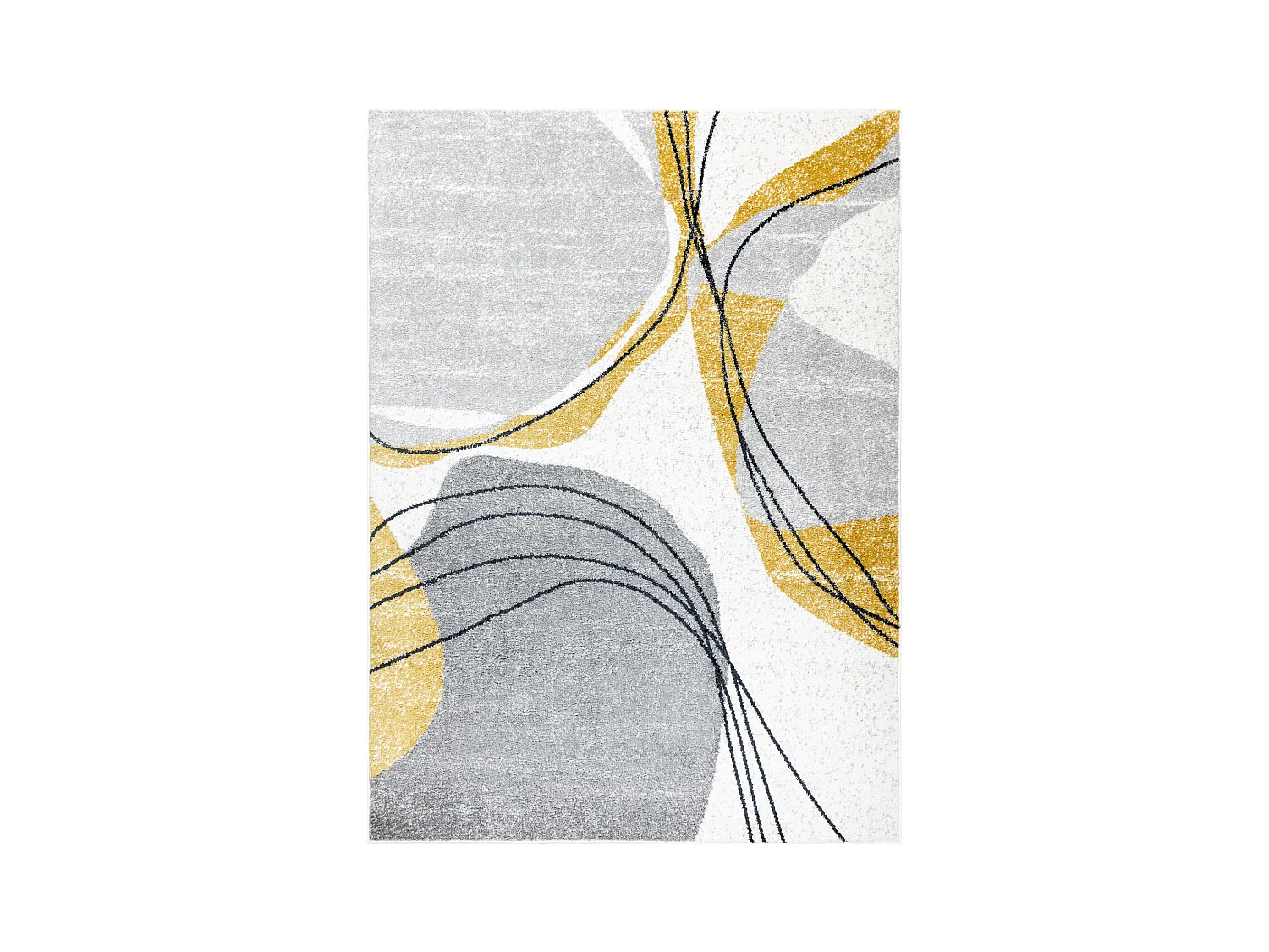 Tapis FUSION 5868 blanc / jaune - Lignes, moderne, abstrait 160x220 cm