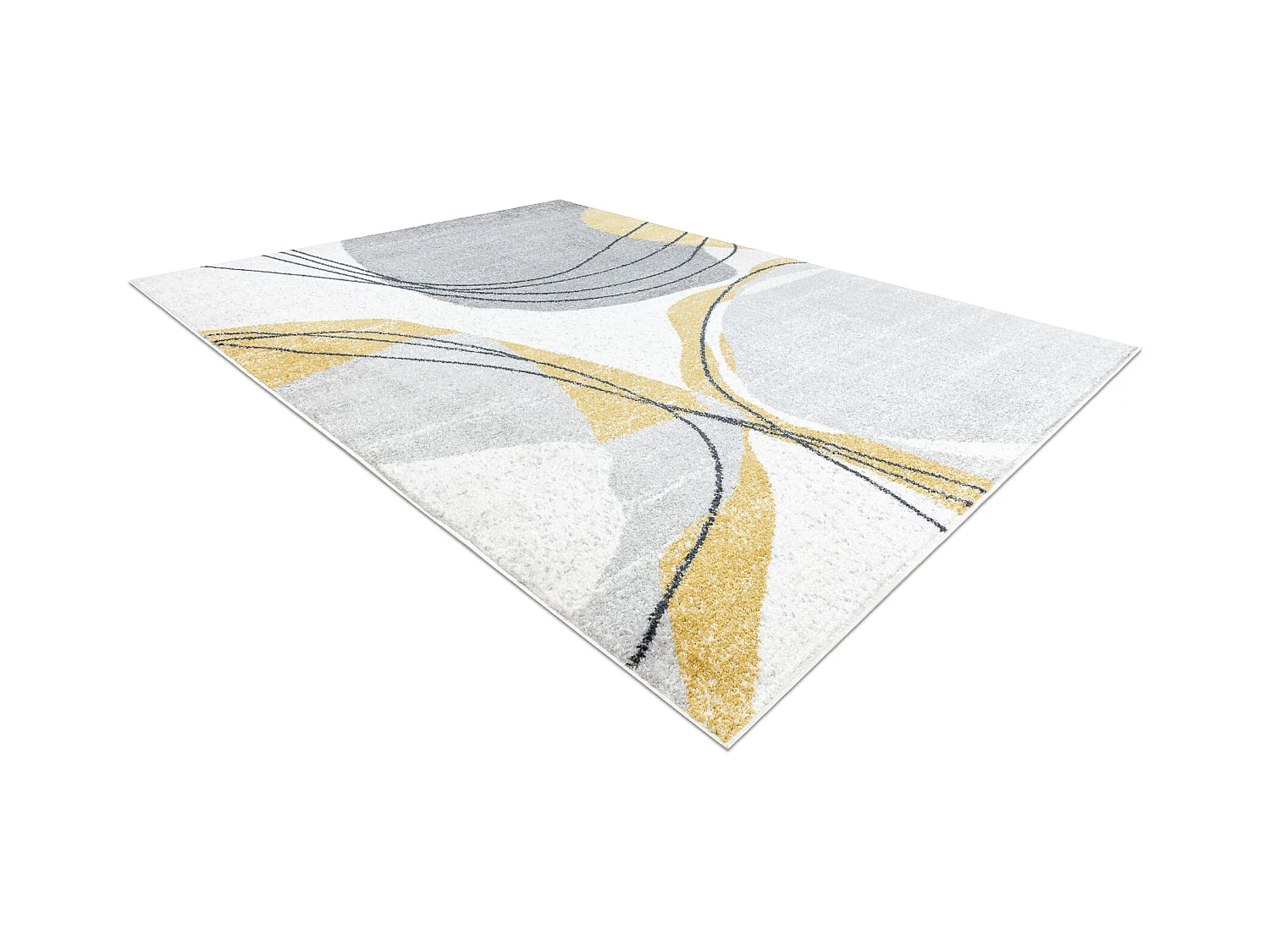 Tapis FUSION 5868 blanc / jaune - Lignes, moderne, abstrait 160x220 cm
