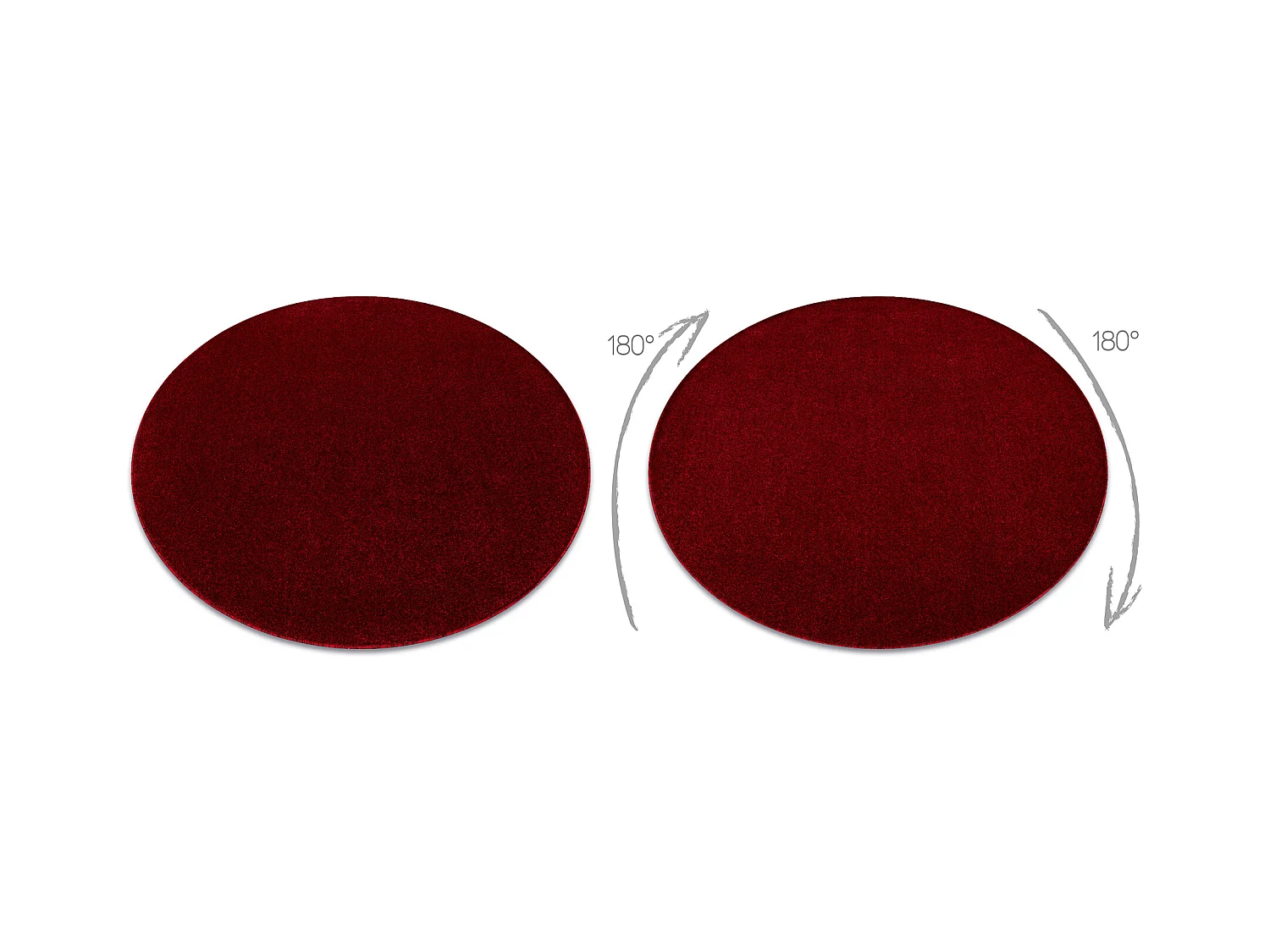 ETON PLUS Teppich Kreis Melange Rot / Schwarz cercle 200 cm