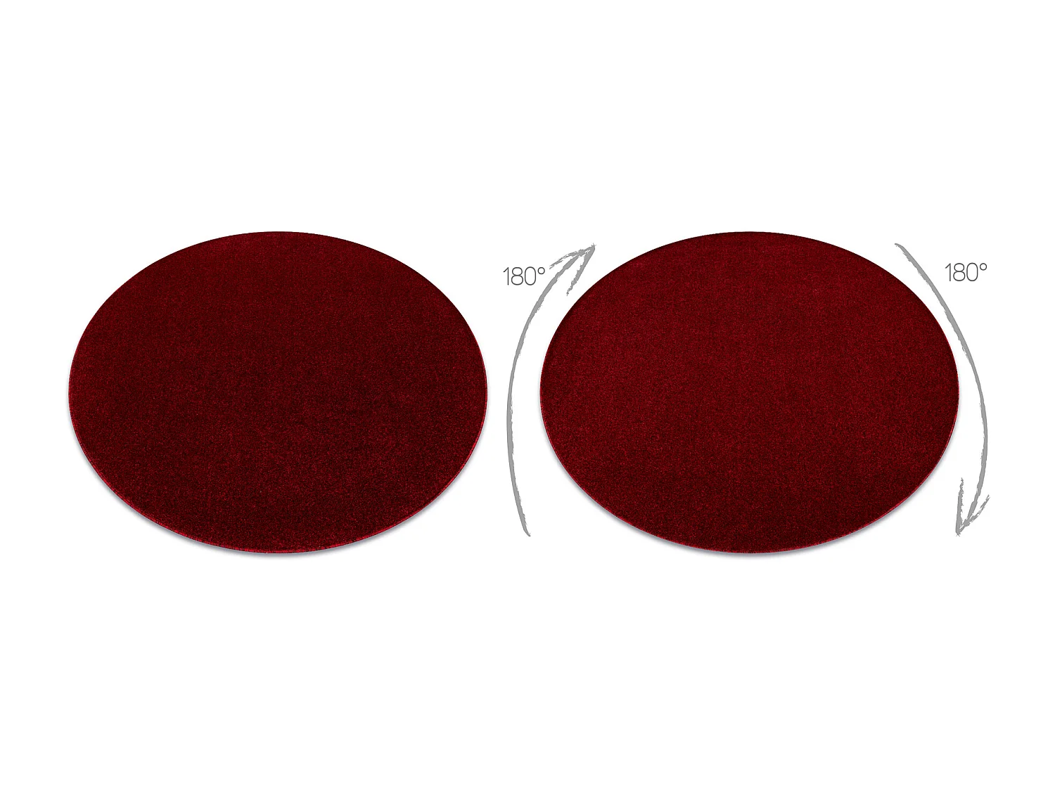 ETON PLUS Teppich Kreis Melange Rot / Schwarz cercle 200 cm