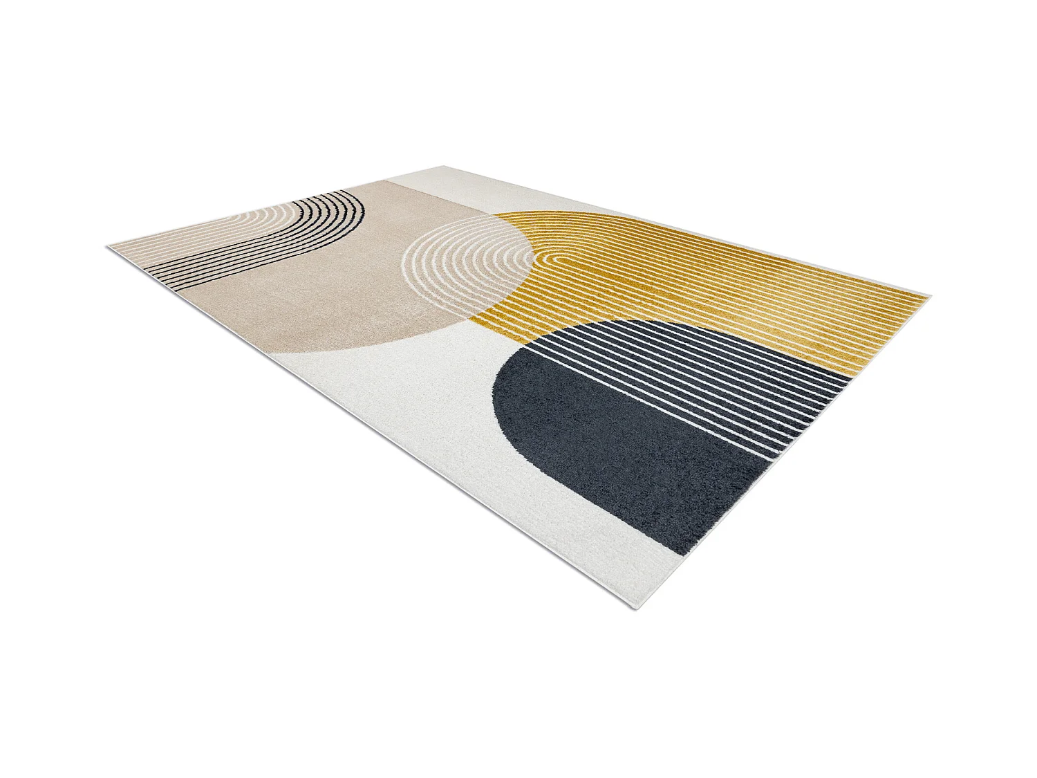Tappeto FUSION 0240 crema / giallo - Geometrico, moderno, astratto 280x370 cm