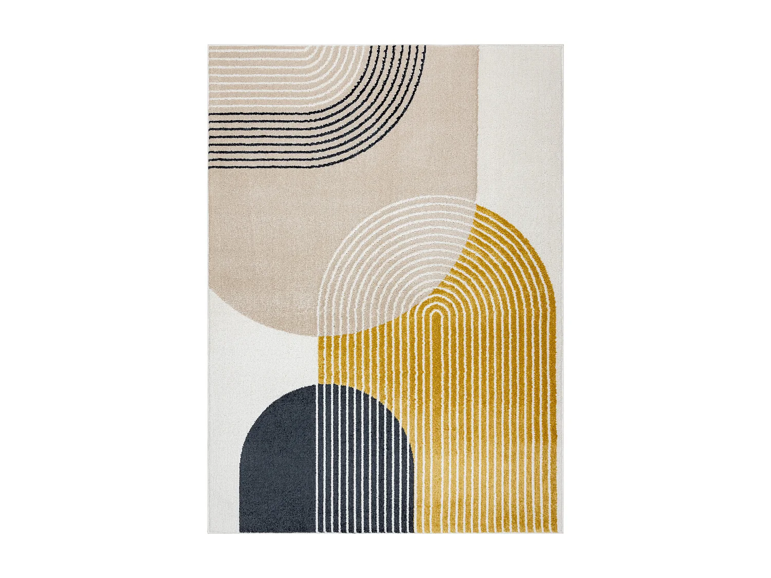 Teppich FUSION 0240 creme / gelb - Geometrisch, modern, abstrakt 280x370 cm