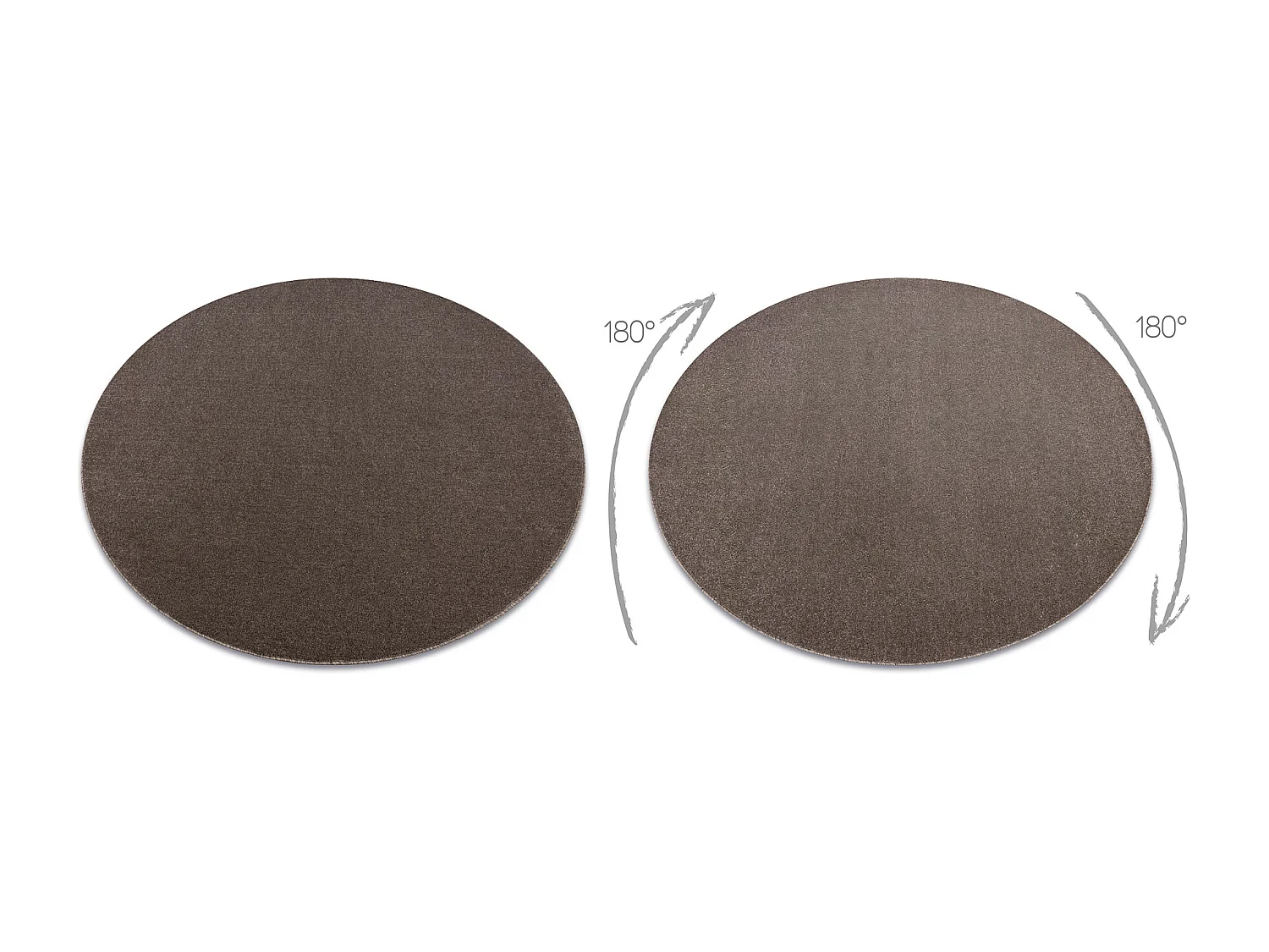 Tapis ETON PLUS cercle mocca Mélange marron / beige cercle 200 cm
