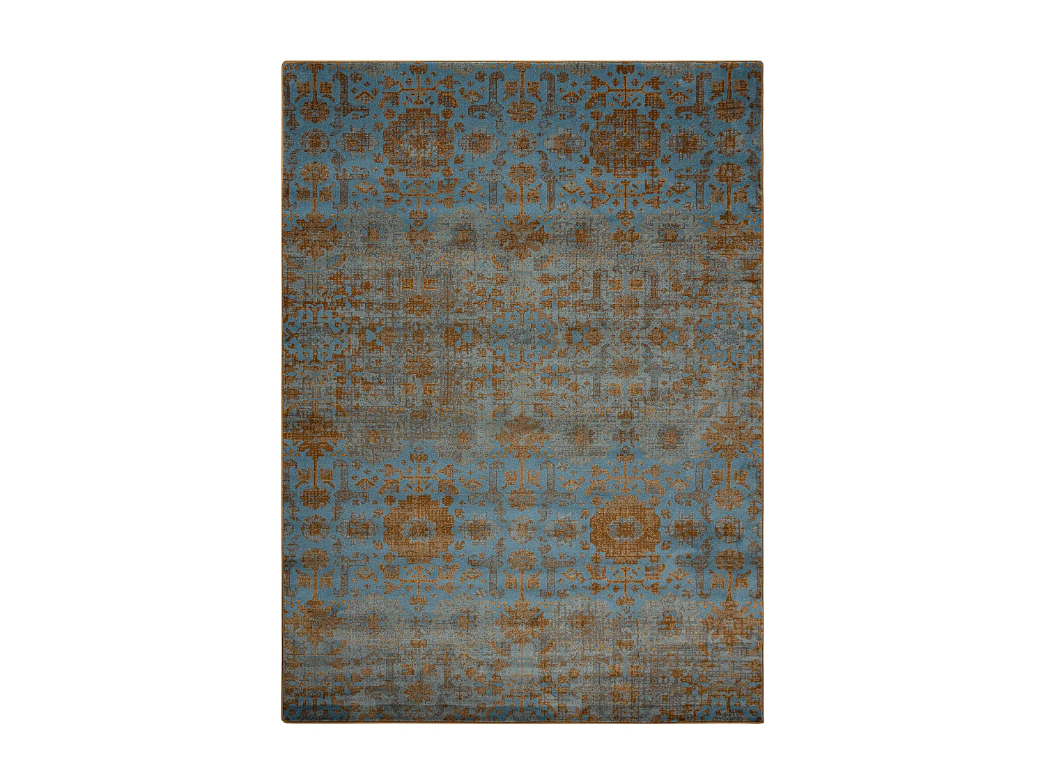 Tappeto di lana OMEGA KARAJA fiori ottone, oro 200x300 cm