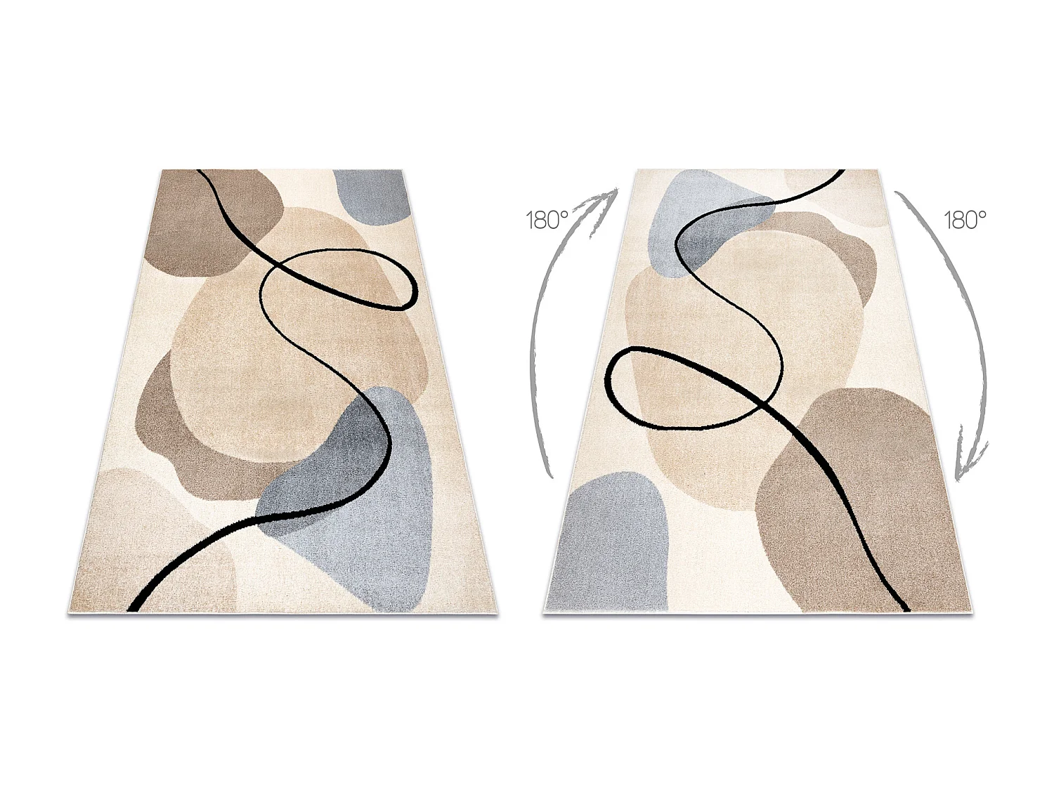 Tapis FUSION 9213 crème / beige - Géométrique, moderne, abstrait 240x330 cm