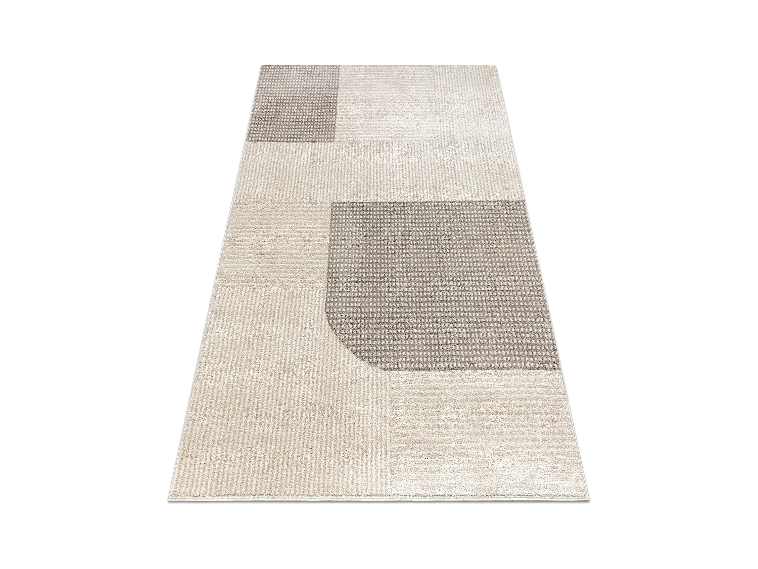 Dywan FUSION 0805 krem / beż - Geometryczny, nowoczesny, abstrakcyjny 120x170 cm