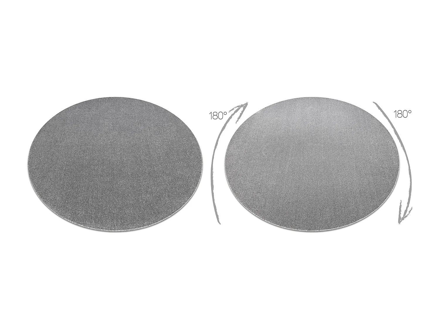 Dywan ETON PLUS koło jasnoszary jednolity, jednokolorowy, gładki cercle 200 cm