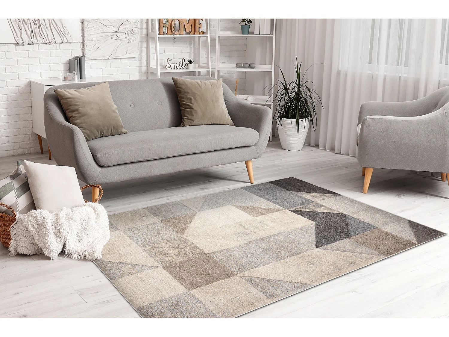 Tapis FUSION 9777 crème / beige - Géométrique, moderne, abstrait 80x150 cm