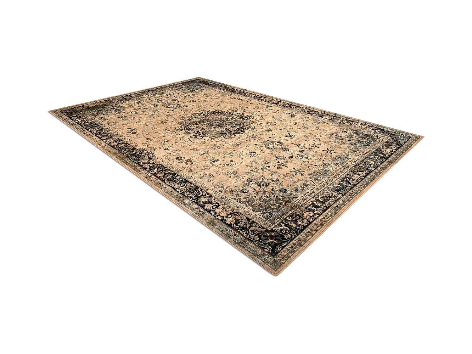 Dywan wełniany POLONIA KORDOBA25 Rozeta, ramka sepia 170x235 cm