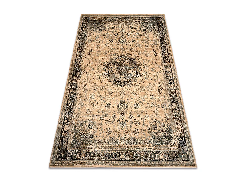 Dywan wełniany POLONIA KORDOBA25 Rozeta, ramka sepia 170x235 cm