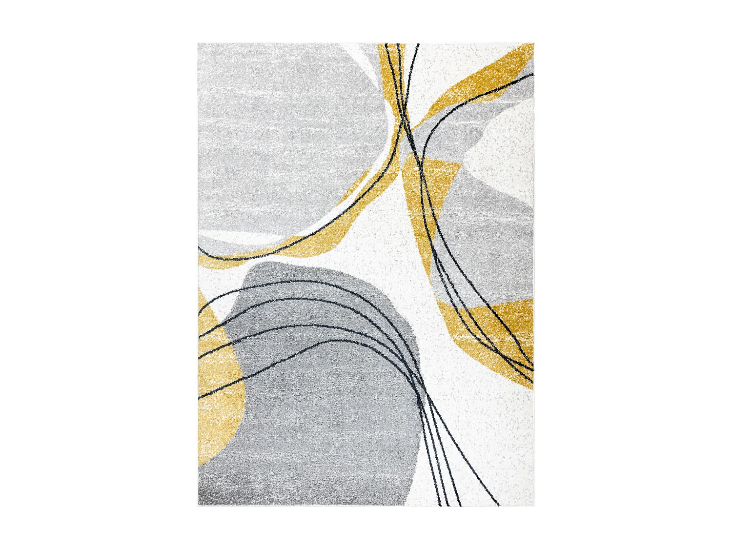 Alfombra FUSION 5868 blanco / amarillo - Líneas, moderna, abstracta 180x270 cm