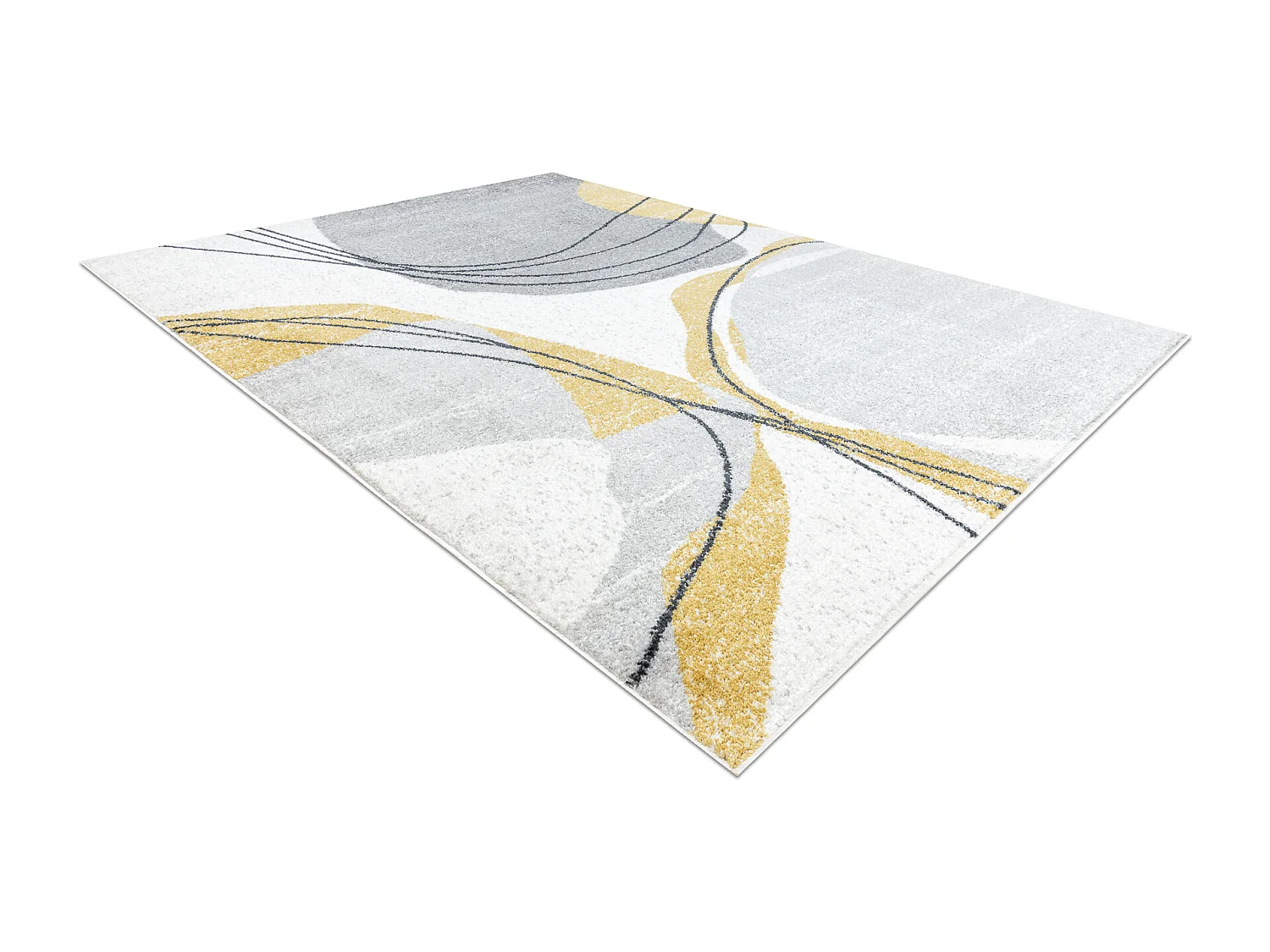 Alfombra FUSION 5868 blanco / amarillo - Líneas, moderna, abstracta 180x270 cm
