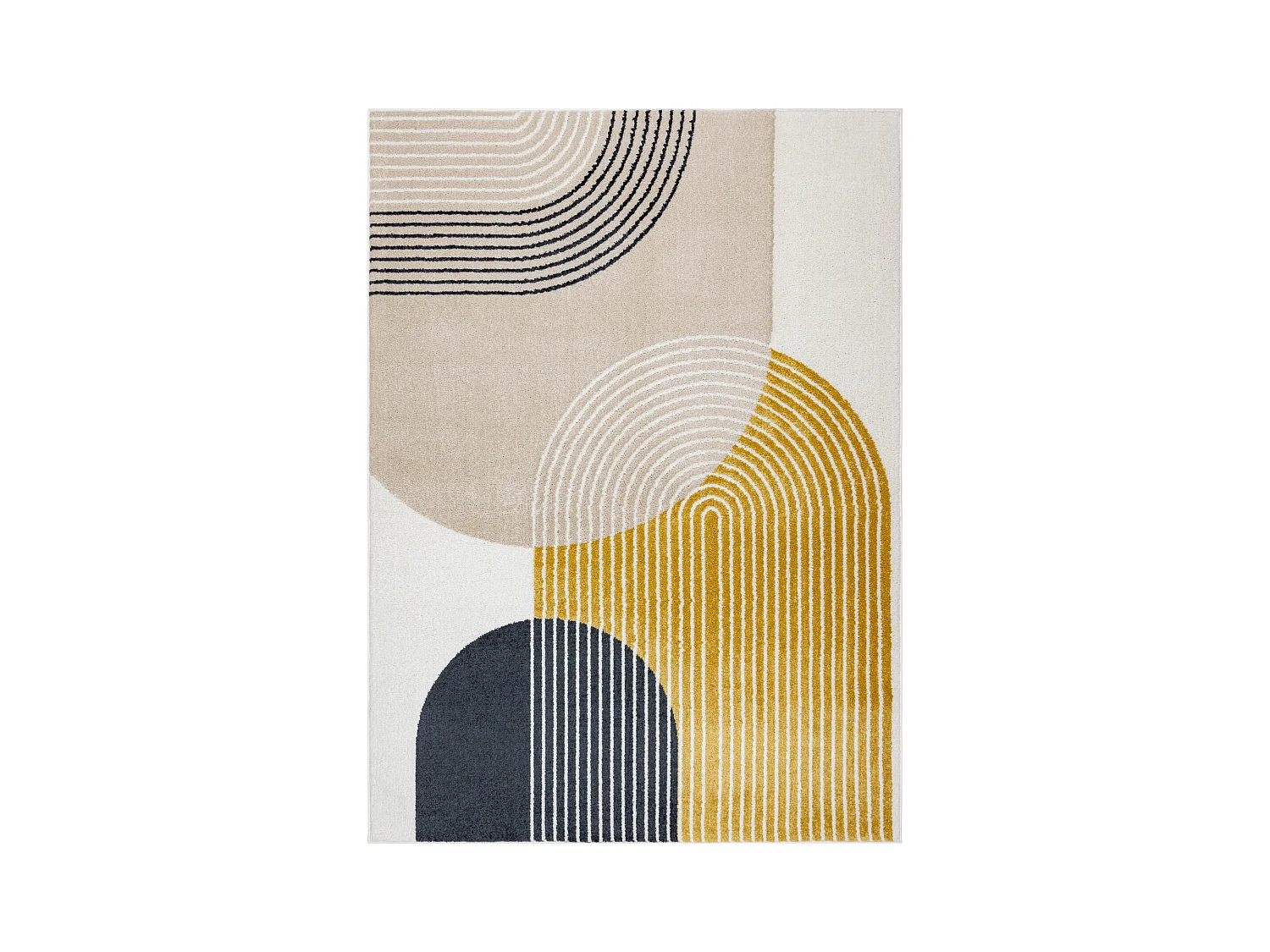 Alfombra FUSION 0240 crema / amarillo - Geométrica, moderna, abstract 240x330 cm