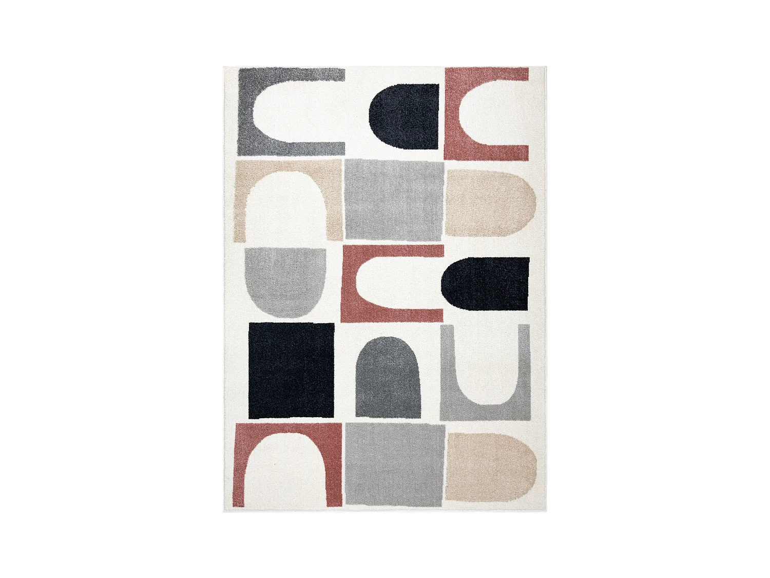 Dywan FUSION 0213 biały / ciemny róż - Geometryczny, nowoczesny, ab 160x220 cm