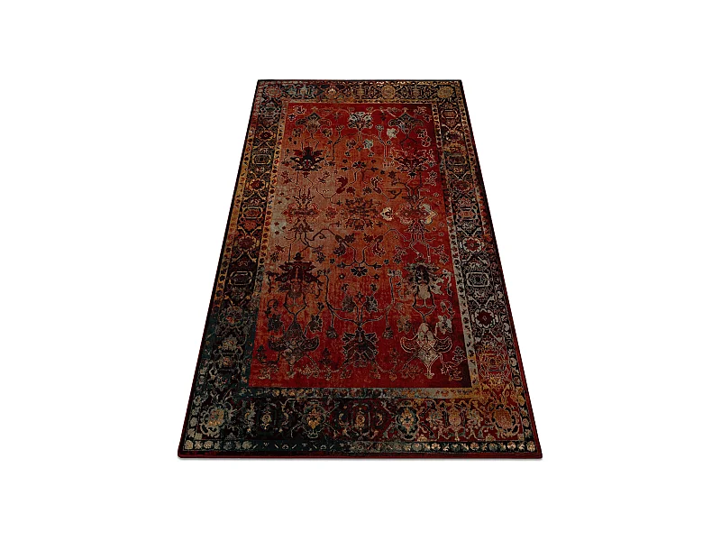 Tapis en laine POLONIA BODRUM Ornement, cadre rubis 170x235 cm