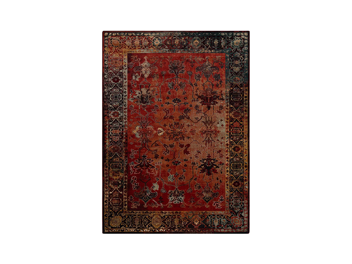 Tapis en laine POLONIA BODRUM Ornement, cadre rubis 170x235 cm