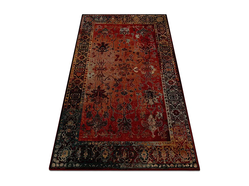 Tapis en laine POLONIA BODRUM Ornement, cadre rubis 170x235 cm