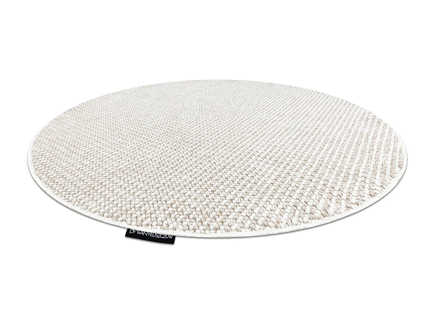 Tapis CASABLANCA LOOP cercle blanc / beige, bouclé, doux cercle 100 cm