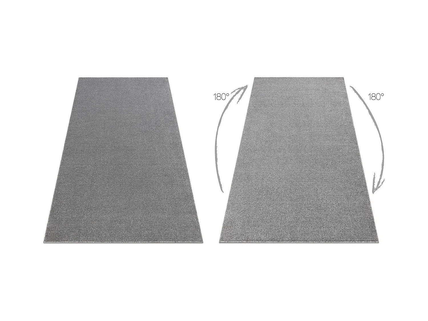 Tapis ETON PLUS gris clair, unicolore, uniforme, uni 300x400 cm