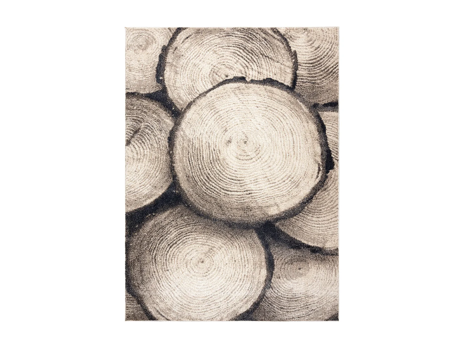 Tapijt FUSION 9612 crème / beige - Tronko, Boomstam, modern, abstract 80x150 cm