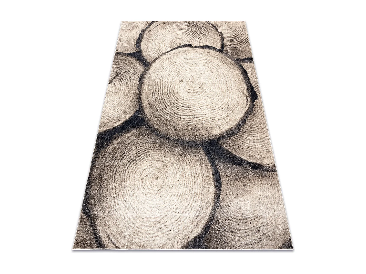 Tapis FUSION 9612 crème / beige - Arbre, Bois, moderne, abstrait 80x150 cm