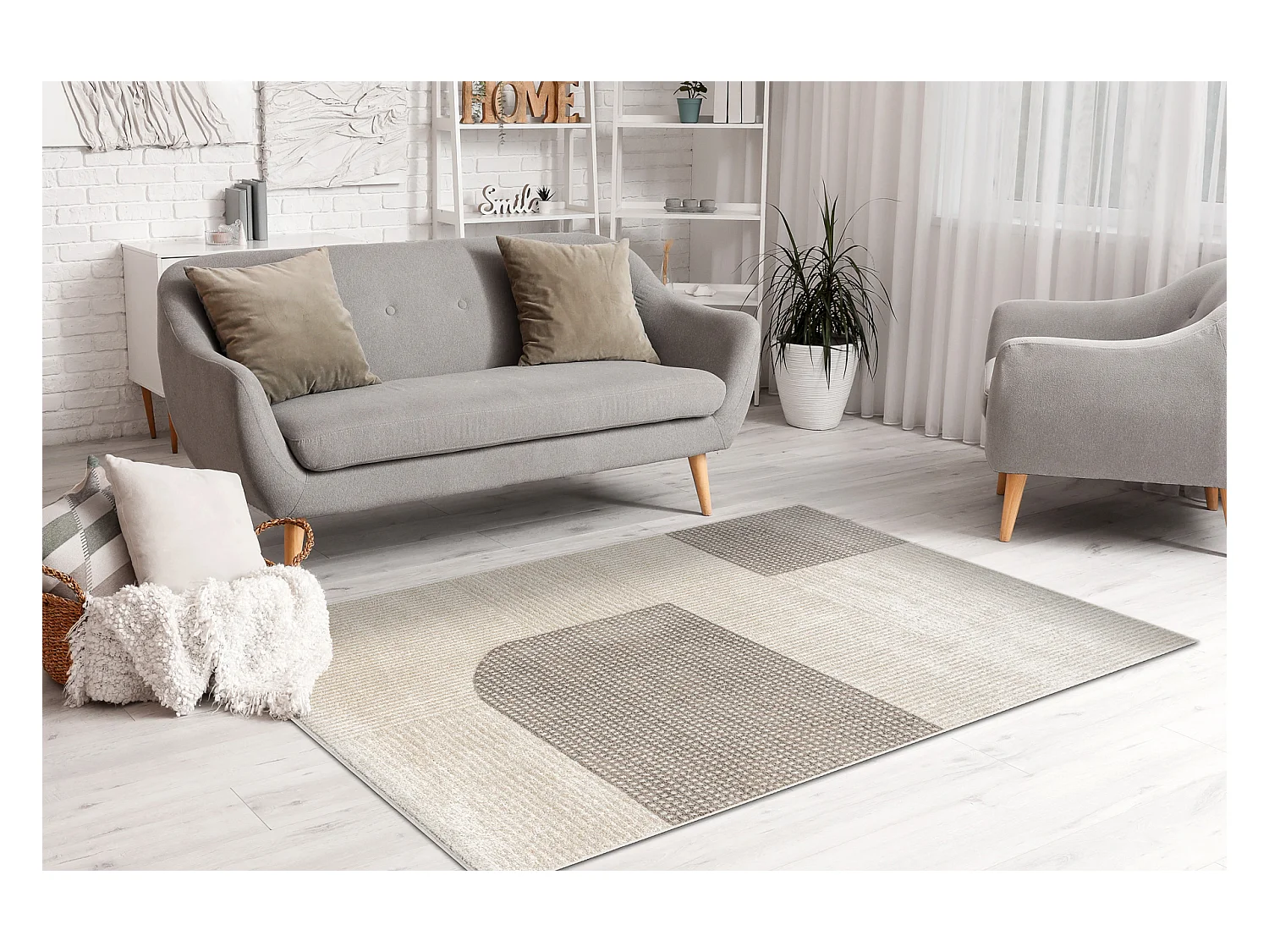 Tapis FUSION 0805 crème / beige - Géométrique, moderne, abstrait 240x330 cm