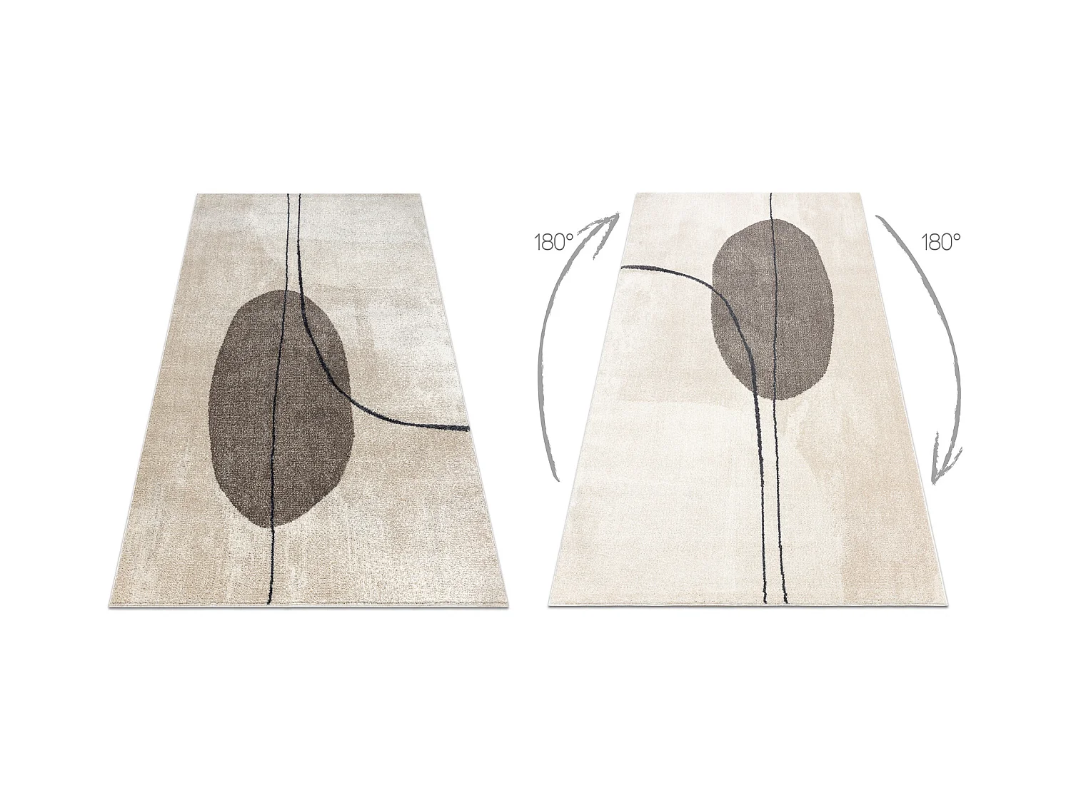 Teppich FUSION 0808 creme / beige - Geometrisch, modern, abstrakt 200x290 cm