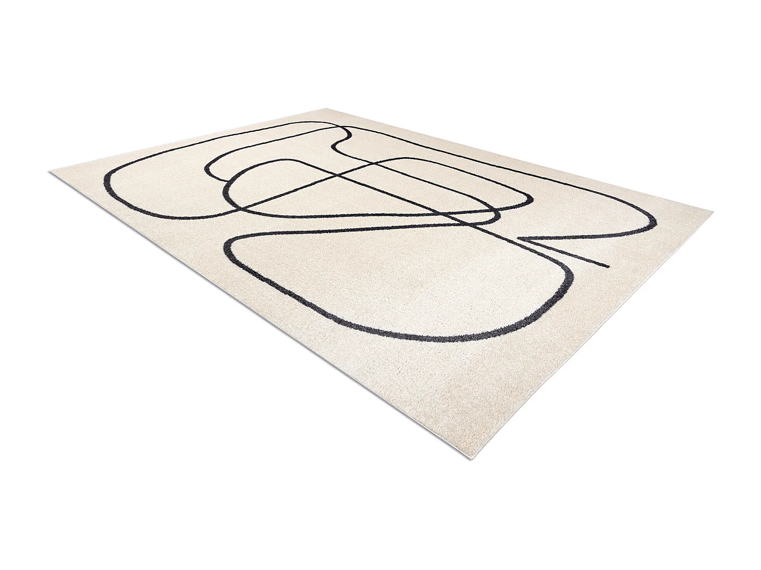 Tapete FUSION 8297 creme / cinza escuro - Linhas, moderno, abstrato 140x190 cm