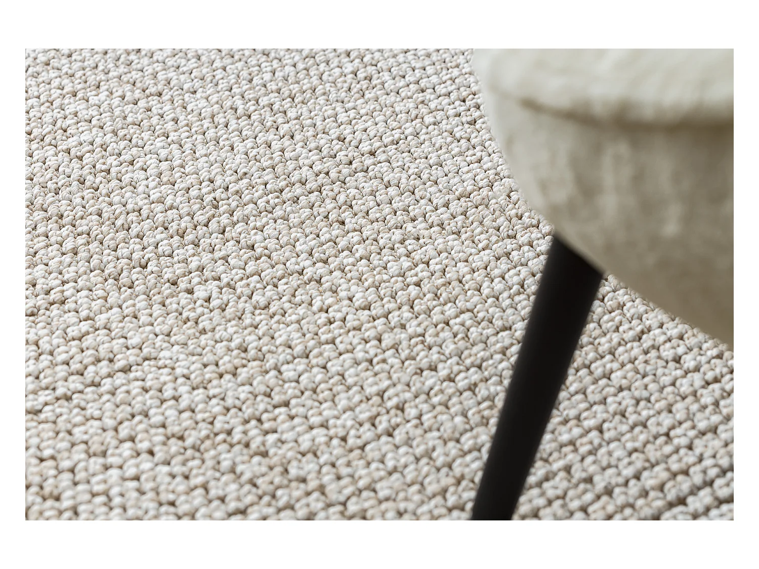 Teppich CASABLANCA LOOP Kreis beige Schleife weich cercle 200 cm