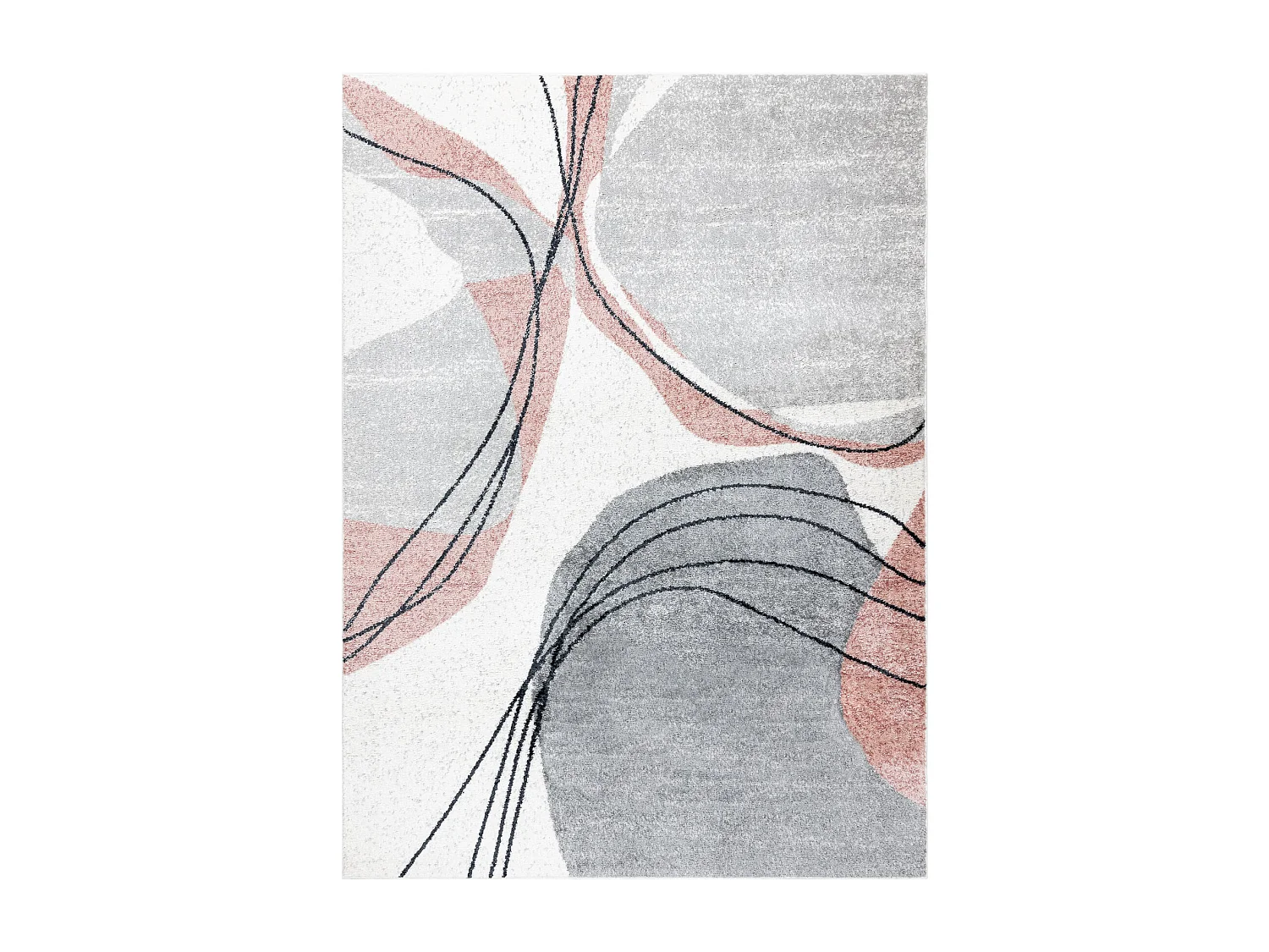 Alfombra FUSION 5868 blanco / rosa oscuro - Líneas, moderna, abstract 140x190 cm